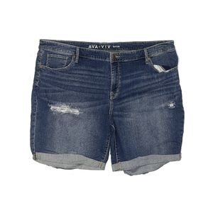 Ava & Viv 24 plus denim shorts.